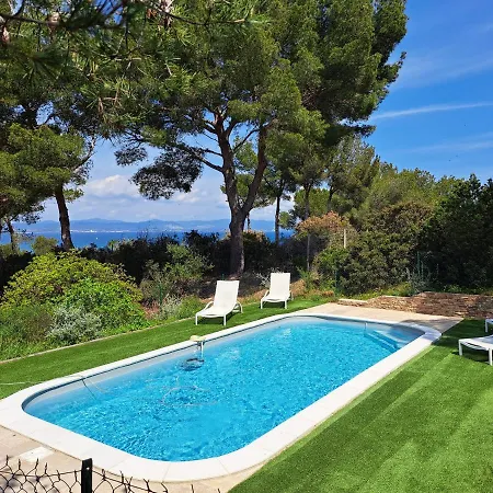 Bastide Presqu Ile De Giens Superbe Vue Piscine Ιέρ